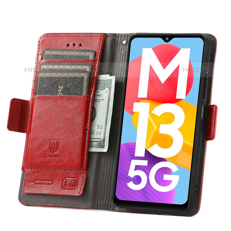 Samsung Galaxy M13 5G用手帳型 レザーケース スタンド カバー S02D サムスン 