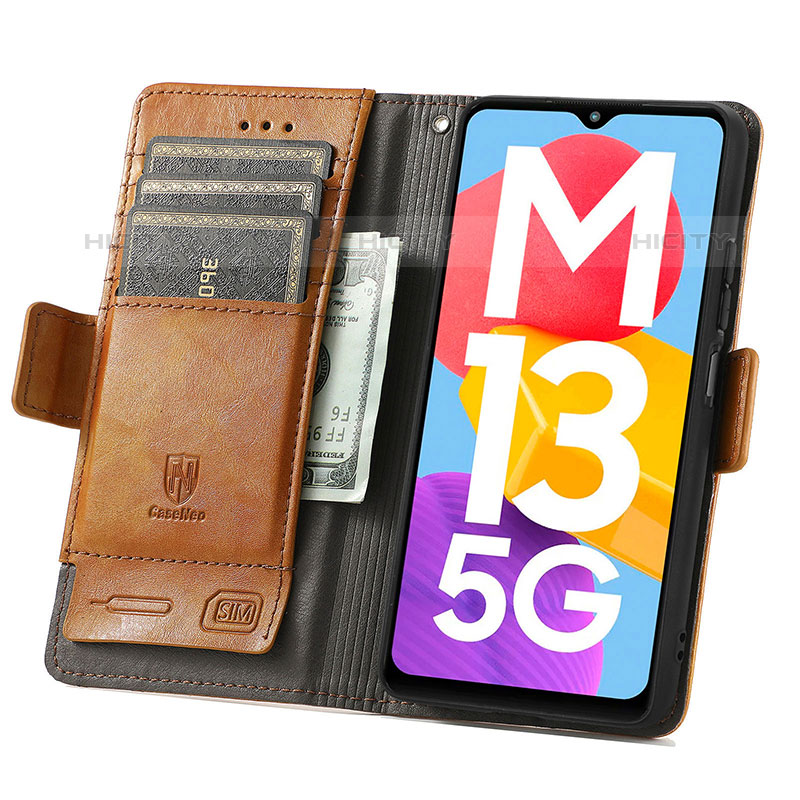 Samsung Galaxy M13 5G用手帳型 レザーケース スタンド カバー S05D サムスン 