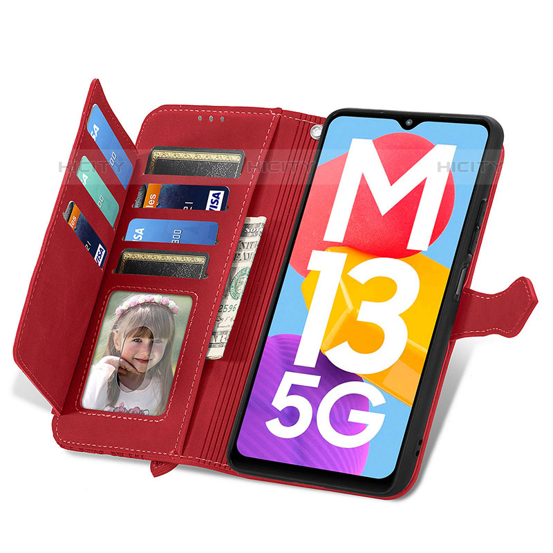 Samsung Galaxy M13 5G用手帳型 レザーケース スタンド カバー S06D サムスン 