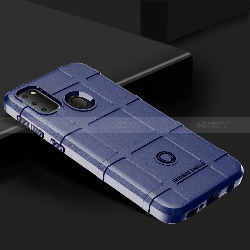 Samsung Galaxy M21用360度 フルカバー極薄ソフトケース シリコンケース 耐衝撃 全面保護 バンパー J01S サムスン ネイビー