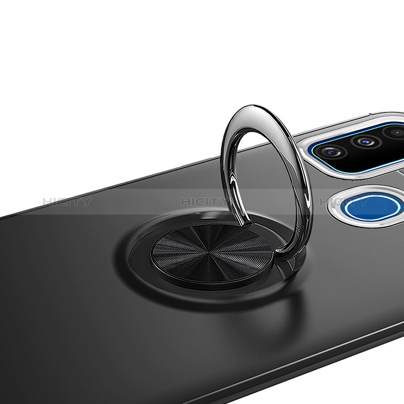 Samsung Galaxy M21用極薄ソフトケース シリコンケース 耐衝撃 全面保護 アンド指輪 マグネット式 バンパー JM1 サムスン 
