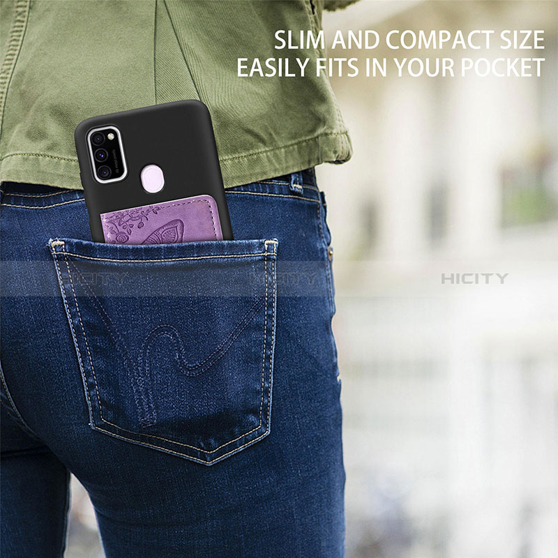 Samsung Galaxy M21用極薄ソフトケース シリコンケース 耐衝撃 全面保護 マグネット式 バンパー S02D サムスン 