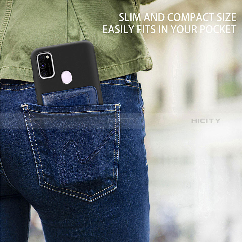 Samsung Galaxy M21用極薄ソフトケース シリコンケース 耐衝撃 全面保護 マグネット式 バンパー S12D サムスン 