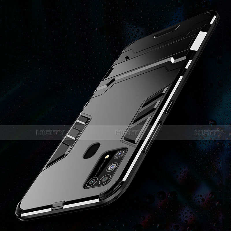 Samsung Galaxy M21s用ハイブリットバンパーケース スタンド プラスチック 兼シリコーン カバー サムスン 