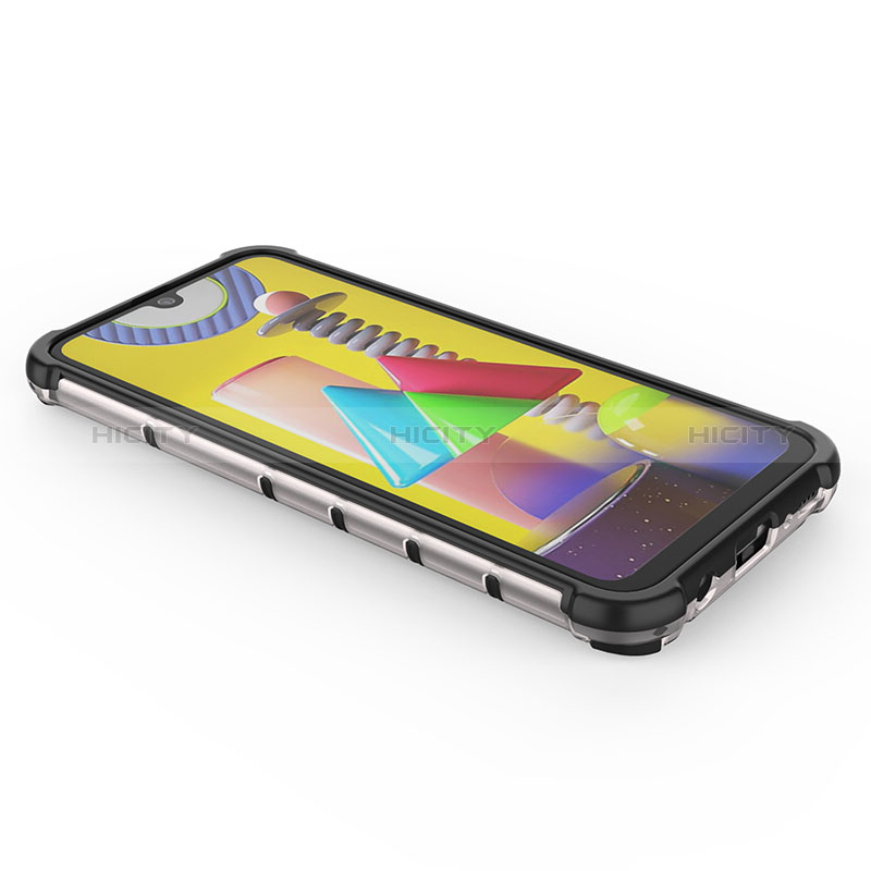 Samsung Galaxy M21s用360度 フルカバー ハイブリットバンパーケース クリア透明 プラスチック カバー AM2 サムスン 
