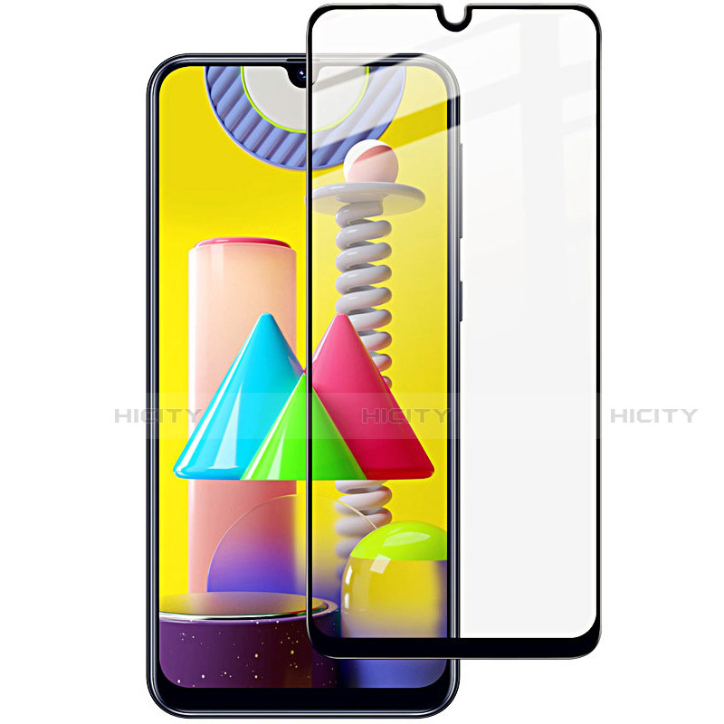 Samsung Galaxy M21s用強化ガラス フル液晶保護フィルム サムスン ブラック