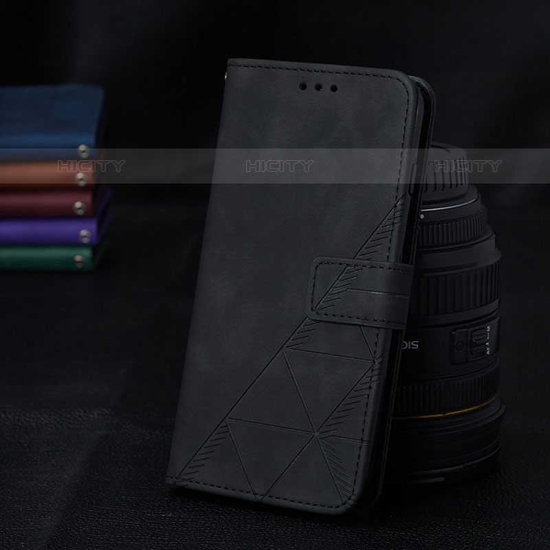 Samsung Galaxy M22 4G用手帳型 レザーケース スタンド カバー Y02B サムスン ブラック