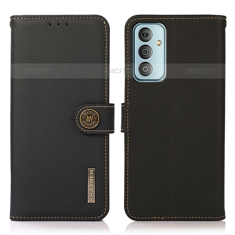 Samsung Galaxy M23 5G用手帳型 レザーケース スタンド カバー B02H サムスン ブラック