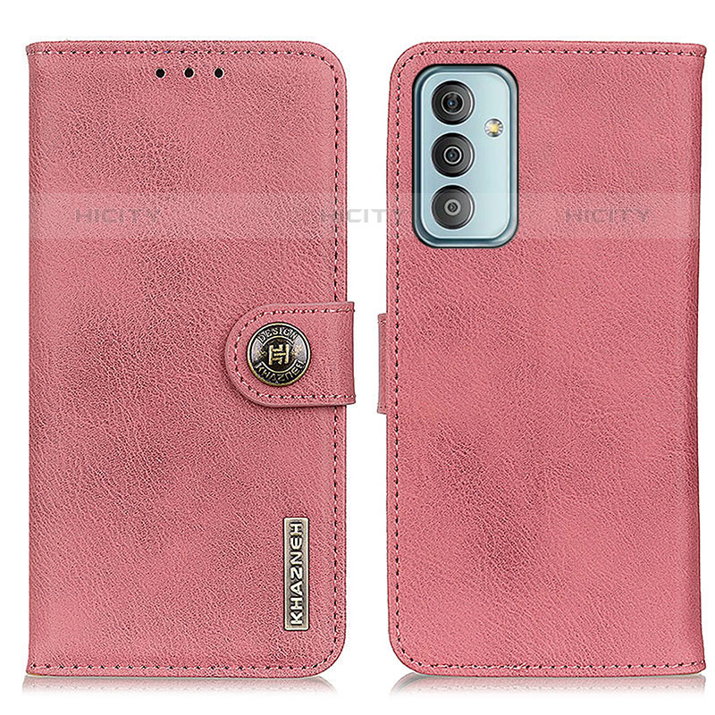 Samsung Galaxy M23 5G用手帳型 レザーケース スタンド カバー KZ02 サムスン ピンク