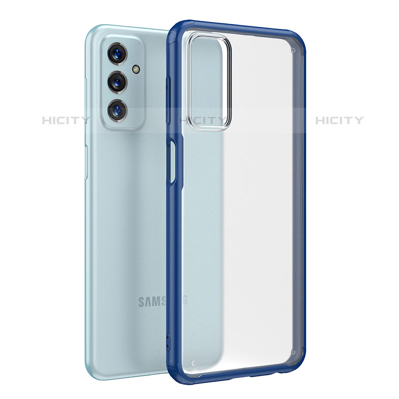 Samsung Galaxy M23 5G用ハイブリットバンパーケース クリア透明 プラスチック カバー WL1 サムスン ネイビー