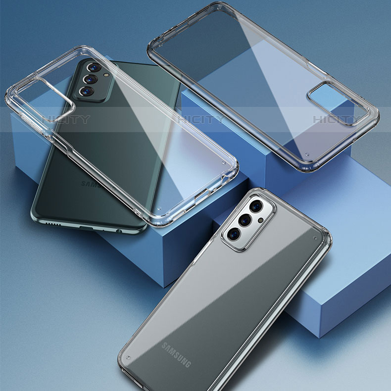Samsung Galaxy M23 5G用ハイブリットバンパーケース クリア透明 プラスチック 鏡面 カバー WL2 サムスン 