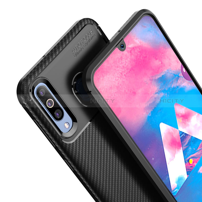 Samsung Galaxy M30用シリコンケース ソフトタッチラバー ツイル カバー サムスン 