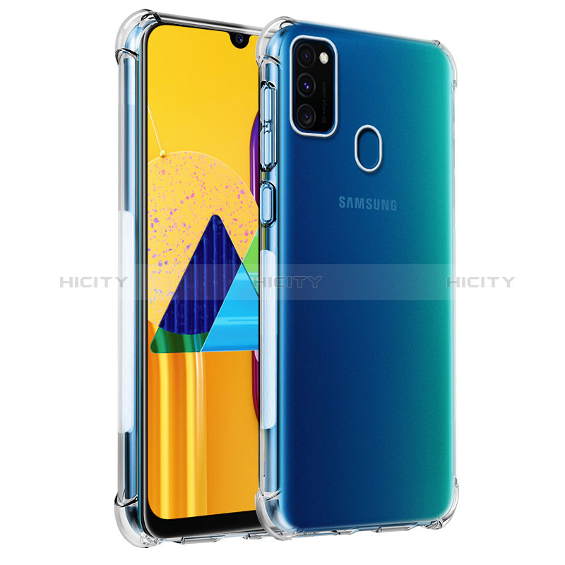 Samsung Galaxy M30s用極薄ソフトケース シリコンケース 耐衝撃 全面保護 クリア透明 T03 サムスン クリア