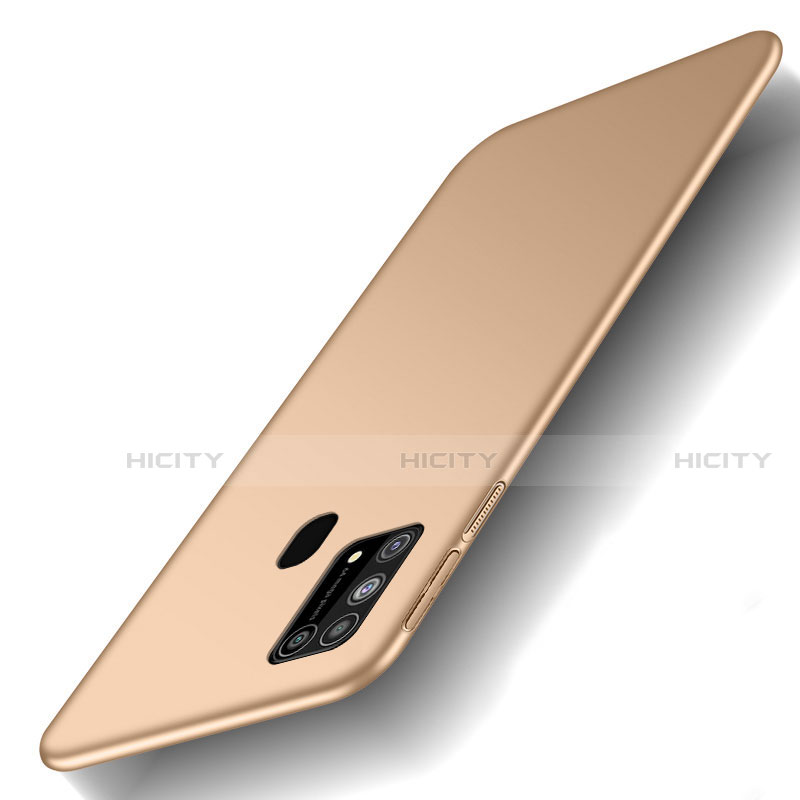 Samsung Galaxy M31用ハードケース プラスチック 質感もマット カバー M01 サムスン ゴールド