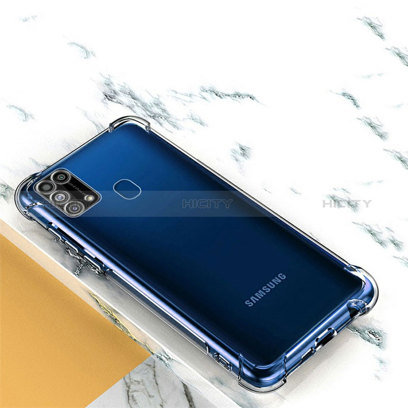 Samsung Galaxy M31用極薄ソフトケース シリコンケース 耐衝撃 全面保護 クリア透明 カバー サムスン クリア