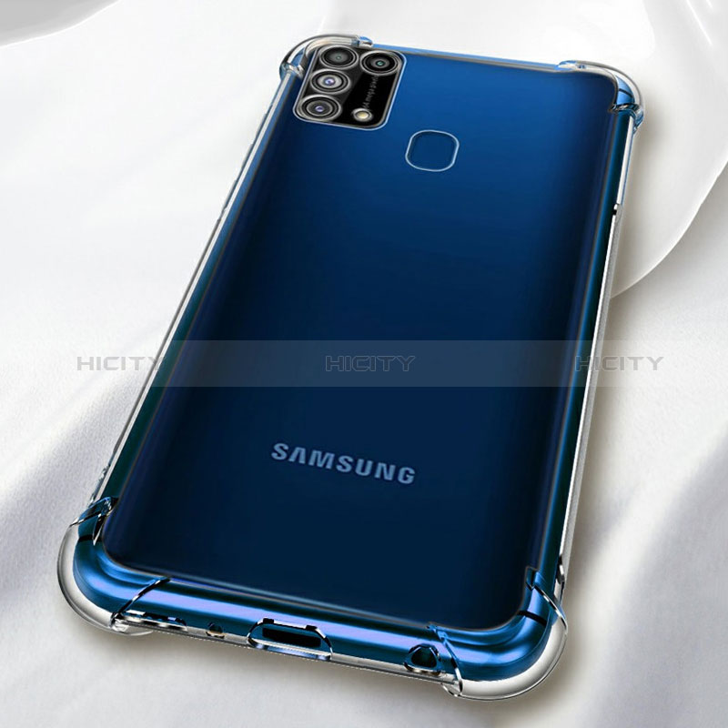 Samsung Galaxy M31用極薄ソフトケース シリコンケース 耐衝撃 全面保護 クリア透明 カバー サムスン クリア