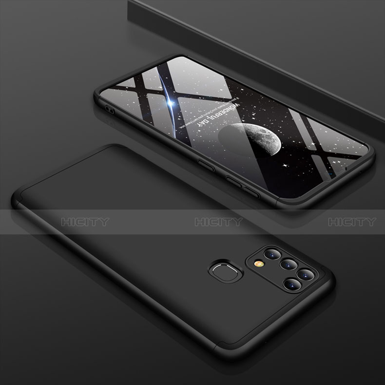 Samsung Galaxy M31 Prime Edition用ハードケース プラスチック 質感もマット 前面と背面 360度 フルカバー サムスン ブラック