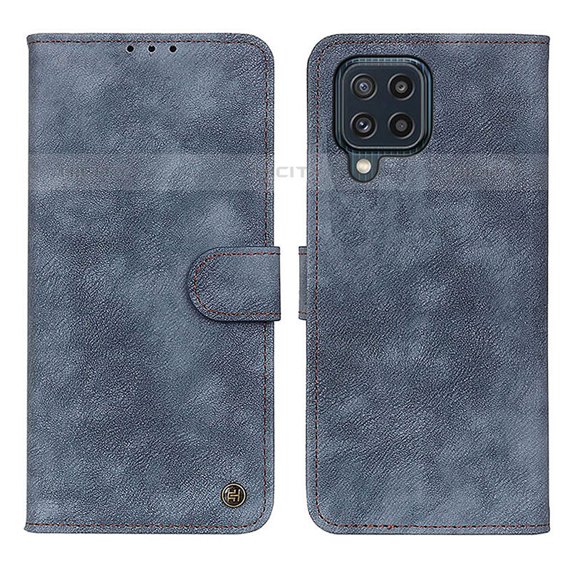 Samsung Galaxy M32 4G用手帳型 レザーケース スタンド カバー N03P サムスン ネイビー