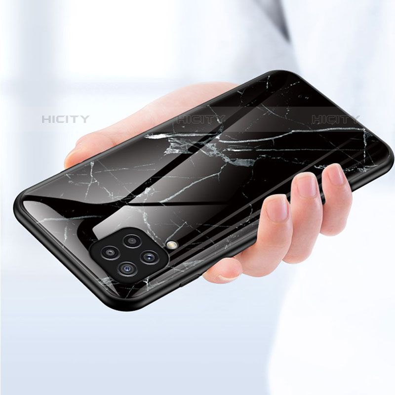 Samsung Galaxy M32 4G用ハイブリットバンパーケース プラスチック パターン 鏡面 カバー サムスン 