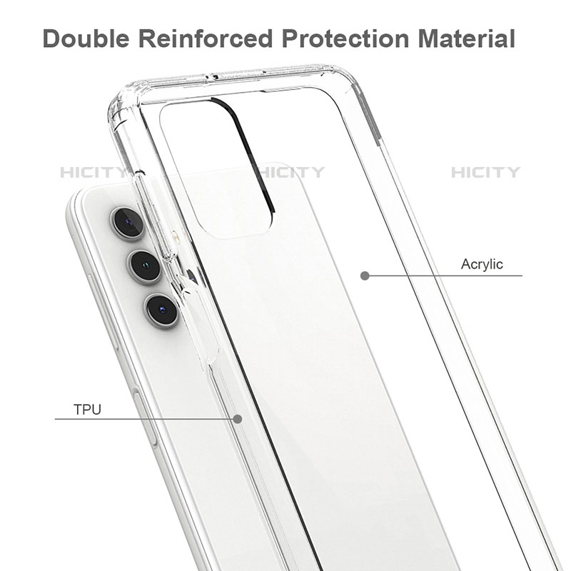Samsung Galaxy M32 5G用360度 フルカバー ハイブリットバンパーケース 透明 プラスチック カバー ZJ4 サムスン 