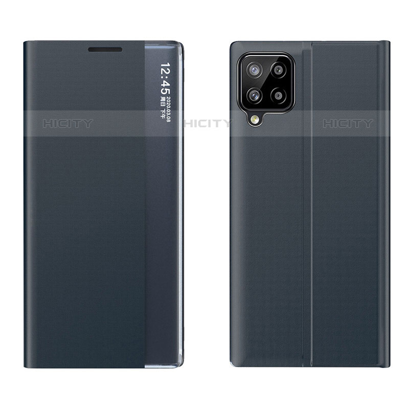 Samsung Galaxy M33 5G用手帳型 レザーケース スタンド カバー QH2 サムスン ミッドナイトネイビー