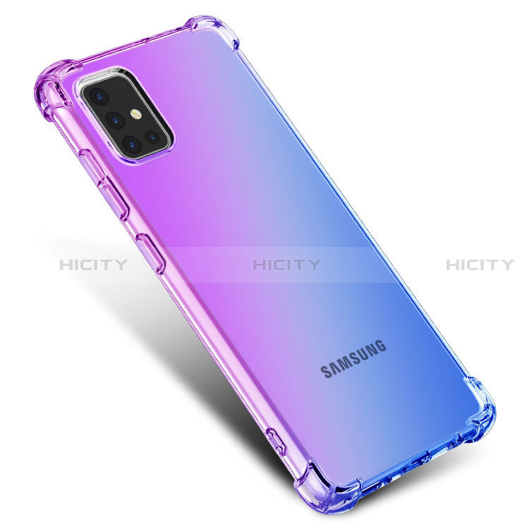 Samsung Galaxy M40S用極薄ソフトケース グラデーション 勾配色 クリア透明 サムスン 