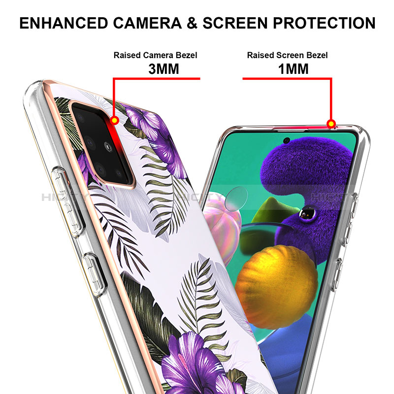 Samsung Galaxy M40S用シリコンケース ソフトタッチラバー バタフライ パターン カバー Y03B サムスン 