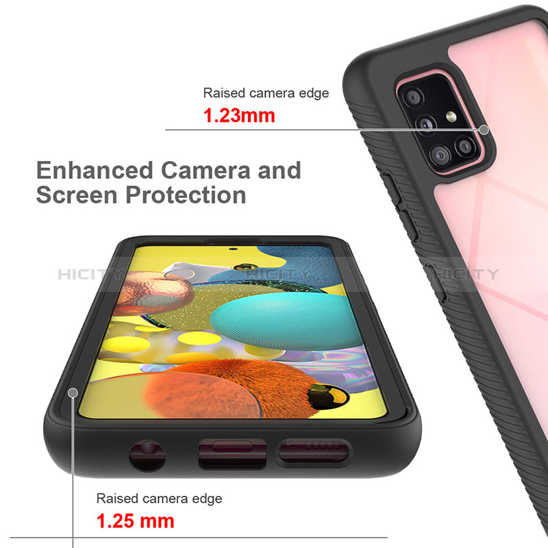 Samsung Galaxy M40S用360度 フルカバー ハイブリットバンパーケース クリア透明 プラスチック カバー ZJ3 サムスン 