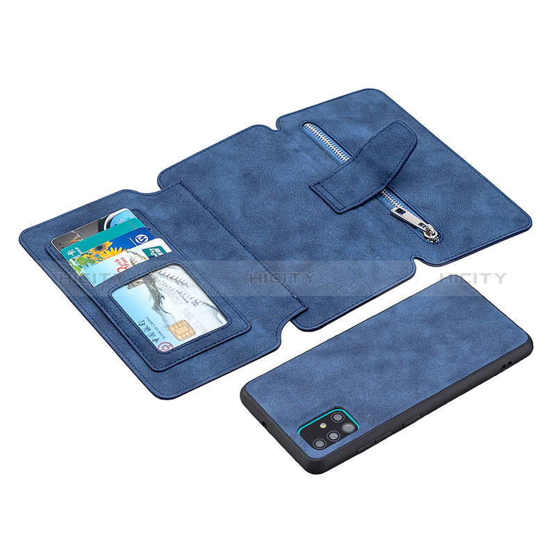 Samsung Galaxy M40S用手帳型 レザーケース スタンド カバー B18F サムスン 