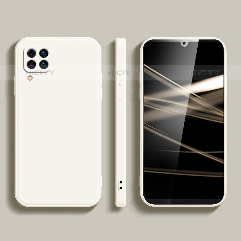 Samsung Galaxy M42 5G用360度 フルカバー極薄ソフトケース シリコンケース 耐衝撃 全面保護 バンパー S03 サムスン ホワイト