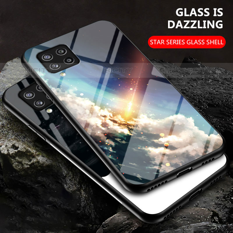 Samsung Galaxy M42 5G用ハイブリットバンパーケース プラスチック パターン 鏡面 カバー LS1 サムスン 