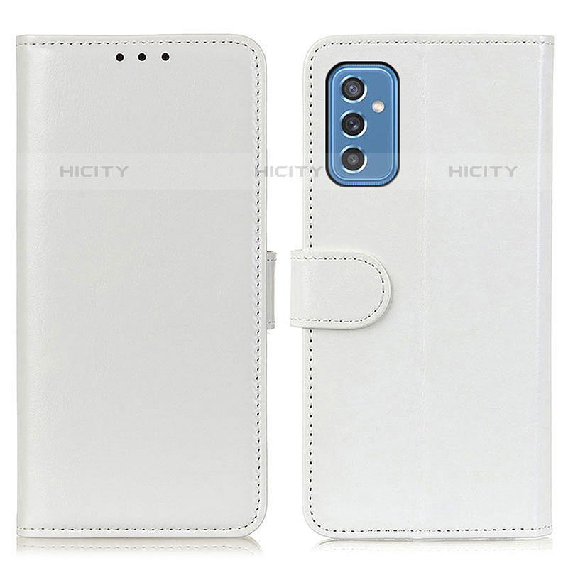 Samsung Galaxy M52 5G用手帳型 レザーケース スタンド カバー M07L サムスン ホワイト