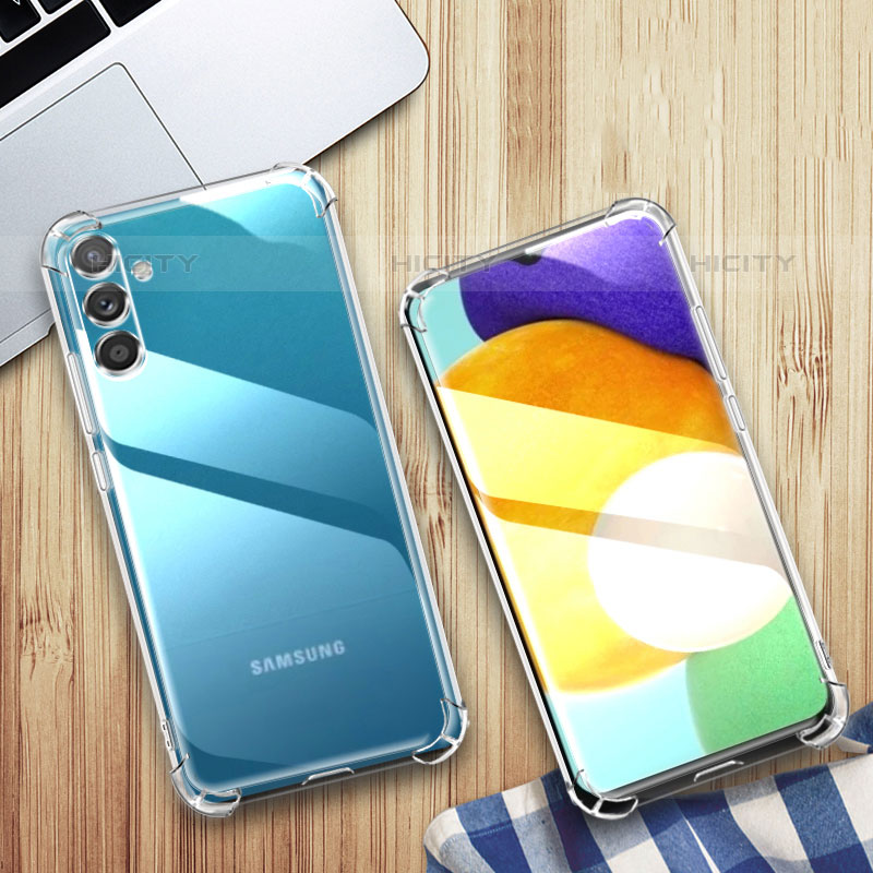Samsung Galaxy M52 5G用極薄ソフトケース シリコンケース 耐衝撃 全面保護 クリア透明 カバー サムスン クリア