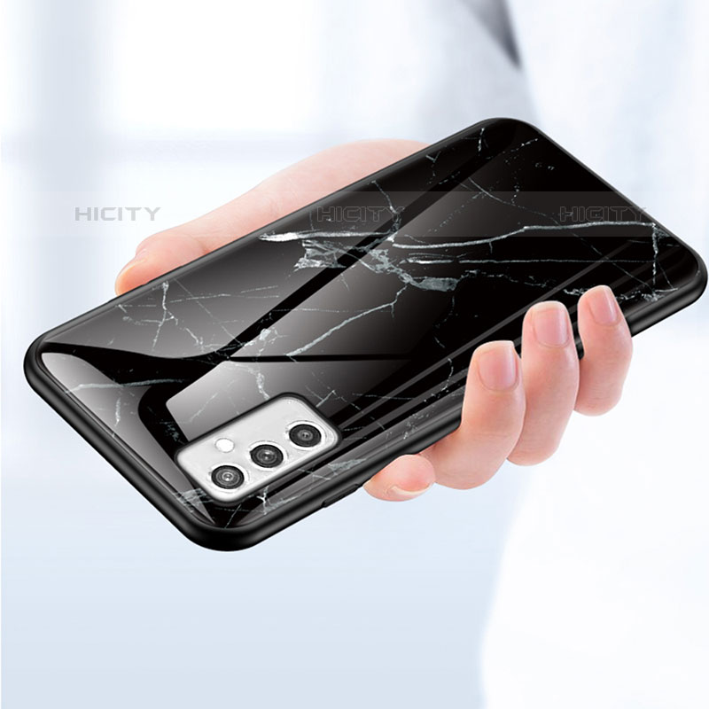 Samsung Galaxy M52 5G用ハイブリットバンパーケース プラスチック パターン 鏡面 カバー サムスン 