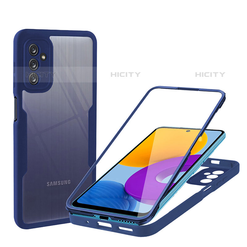 Samsung Galaxy M52 5G用360度 フルカバー ハイブリットバンパーケース クリア透明 プラスチック カバー MJ1 サムスン 