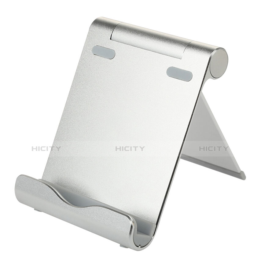 Samsung Galaxy Note 10.1 2014 SM-P600用スタンドタイプのタブレット ホルダー ユニバーサル T27 サムスン シルバー