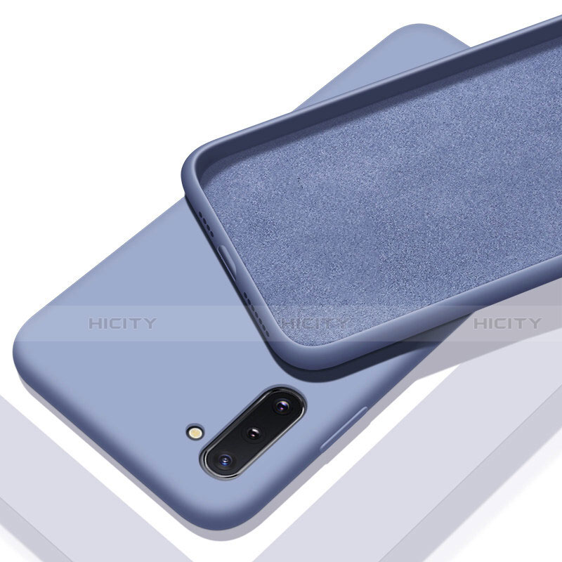 Samsung Galaxy Note 10 5G用360度 フルカバー極薄ソフトケース シリコンケース 耐衝撃 全面保護 バンパー C01 サムスン パープル