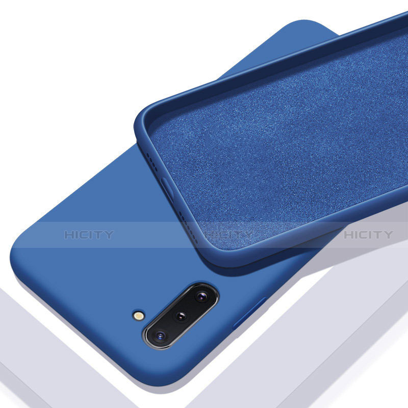 Samsung Galaxy Note 10 5G用360度 フルカバー極薄ソフトケース シリコンケース 耐衝撃 全面保護 バンパー C01 サムスン ネイビー