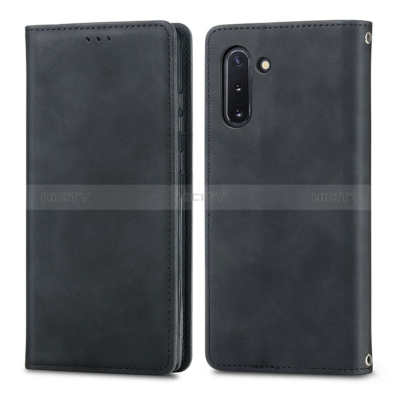 Samsung Galaxy Note 10 5G用手帳型 レザーケース スタンド カバー S04D サムスン ブラック