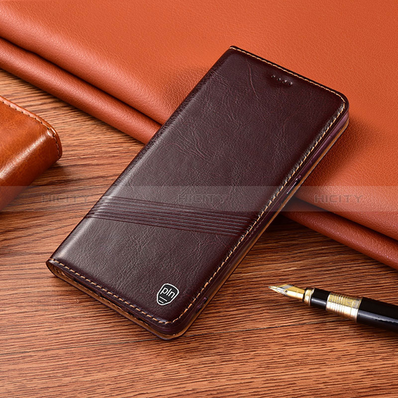 Samsung Galaxy Note 10 5G用手帳型 レザーケース スタンド カバー H06P サムスン ブラウン