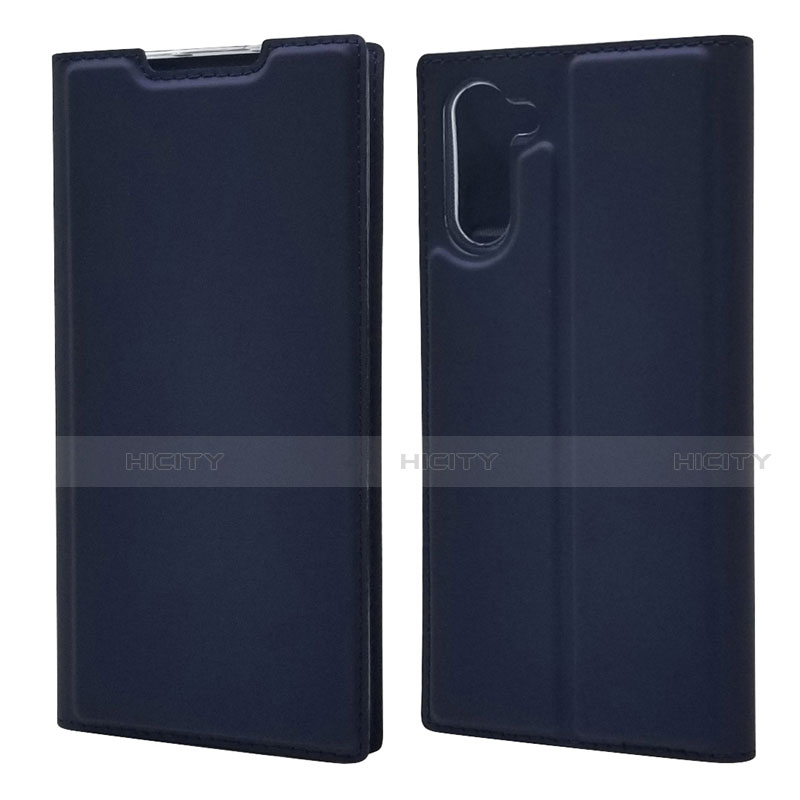 Samsung Galaxy Note 10 5G用手帳型 レザーケース スタンド カバー L01 サムスン ネイビー