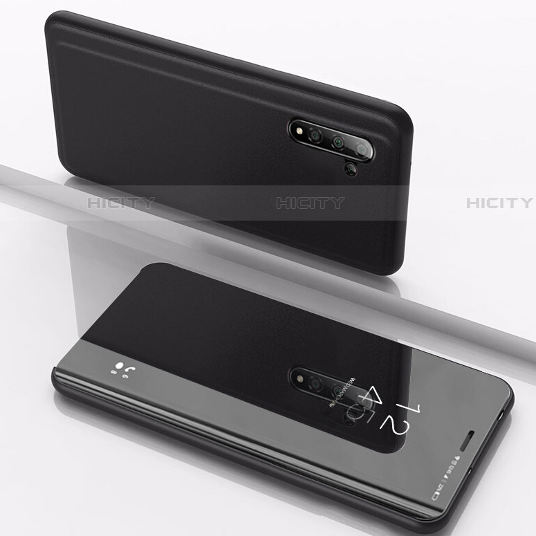 Samsung Galaxy Note 10 5G用手帳型 レザーケース スタンド 鏡面 カバー L02 サムスン ブラック