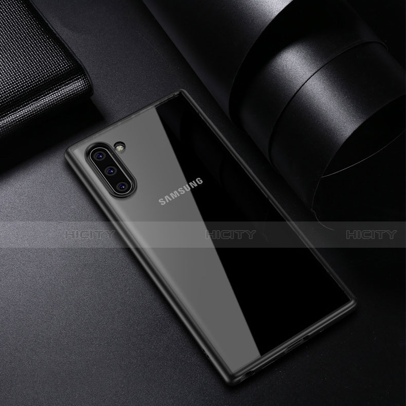 Samsung Galaxy Note 10 5G用ハイブリットバンパーケース クリア透明 プラスチック 鏡面 カバー サムスン 