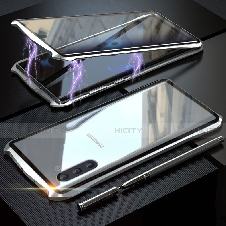 Samsung Galaxy Note 10 5G用ケース 高級感 手触り良い アルミメタル 製の金属製 360度 フルカバーバンパー 鏡面 カバー サムスン 