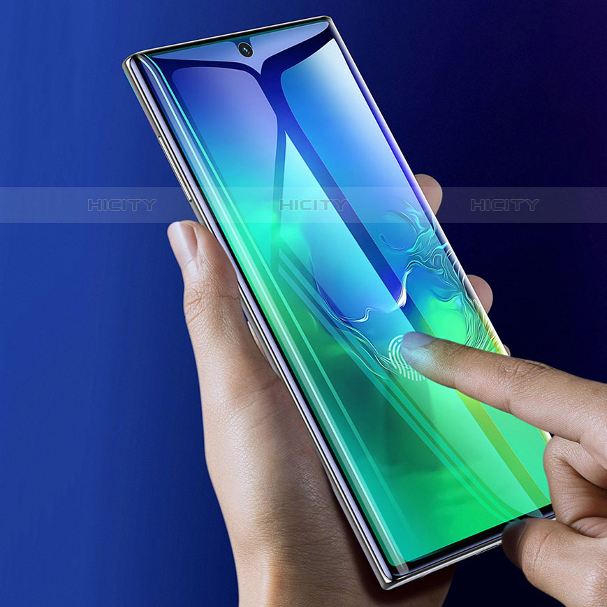 Samsung Galaxy Note 10 5G用強化ガラス フル液晶保護フィルム F05 サムスン ブラック