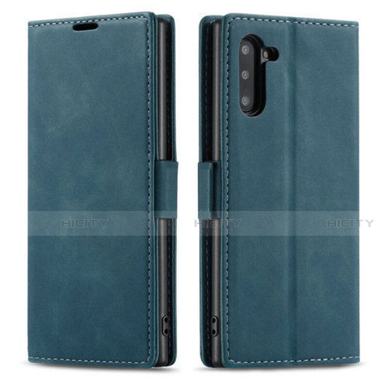 Samsung Galaxy Note 10用手帳型 レザーケース スタンド カバー T05 サムスン ネイビー