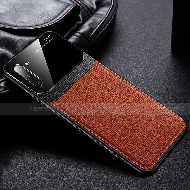 Samsung Galaxy Note 10用360度 フルカバー極薄ソフトケース シリコンケース 耐衝撃 全面保護 バンパー C06 サムスン ブラウン