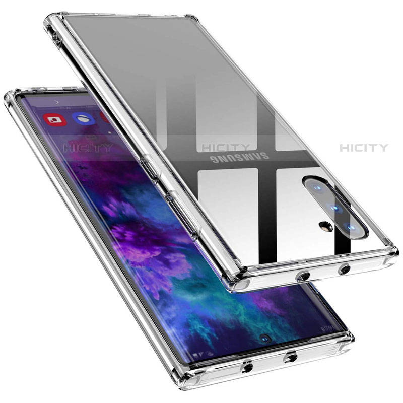 Samsung Galaxy Note 10用ハイブリットバンパーケース クリア透明 プラスチック 鏡面 カバー M03 サムスン 