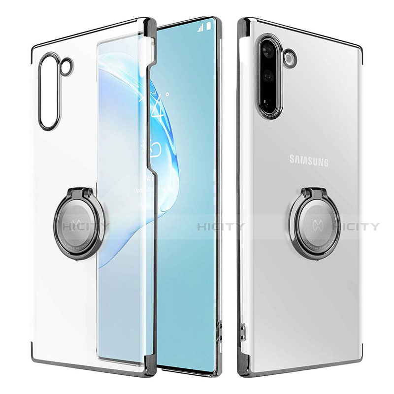 Samsung Galaxy Note 10用ハードカバー クリスタル クリア透明 アンド指輪 マグネット式 サムスン 