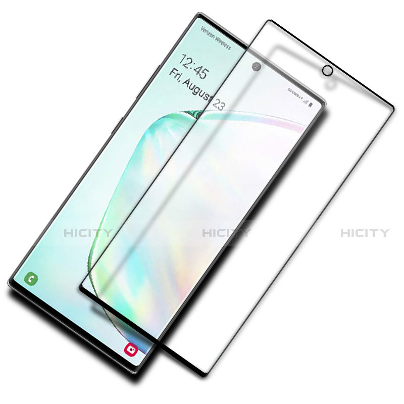 Samsung Galaxy Note 10用強化ガラス フル液晶保護フィルム F03 サムスン ブラック